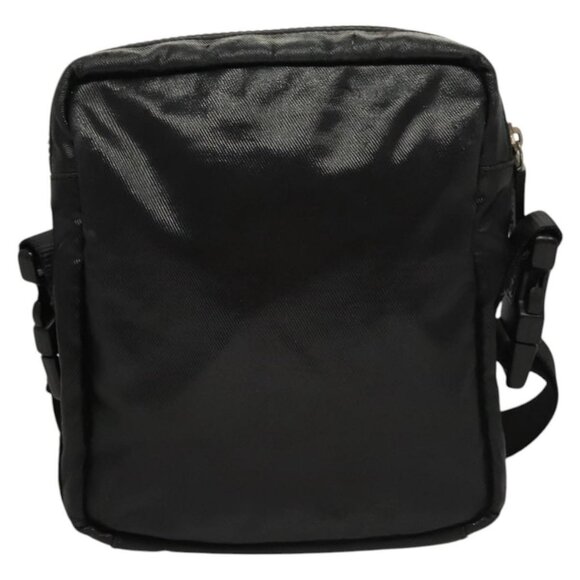 CHANEL Sports Shoulder Bag Coated Canvas Black CC Auth - Picture 12 of 16